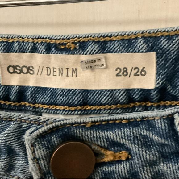 ASOS Blue Remo Key Rebel Capri Jean 28/26 Boho Vacation Classic Summer Fisherman - Picture 8 of 10